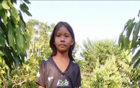 Elizabeth Taroide, de 9 años, anhela integrar un equipo profesional.