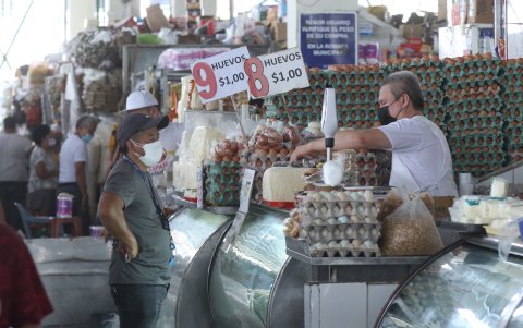 Mercado. Los huevos son una opción para reemplazar la carne de pollo.