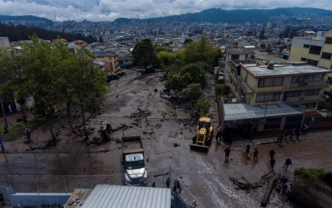 Fotografía aérea que muestra los daños ocasionados en La Gasca.