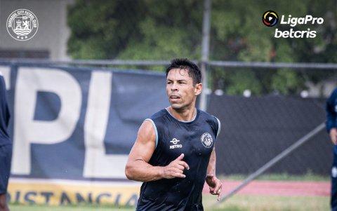Matías Oyola, en uno de los entrenamientos con el Equipo de la Ciudad.