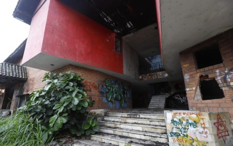 La casa de colores estaba ubicada en Higueras y Costanera, en Urdesa Central.