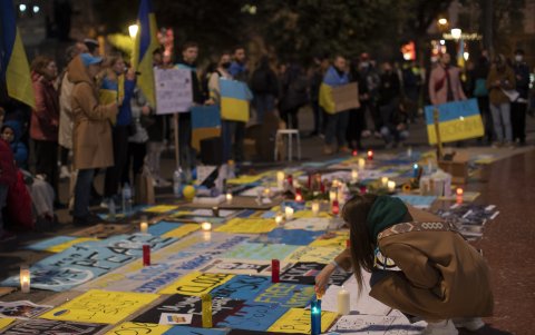 En el mundo se realizan manifestaciones para pedir que se ponga fin a la invasión rusa a Ucrania.