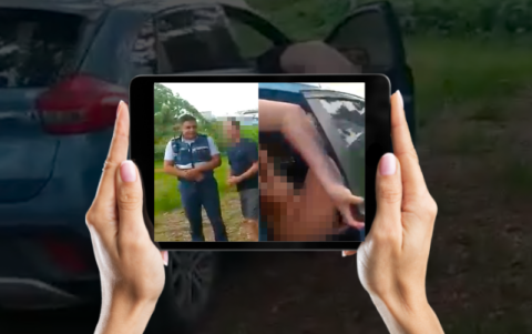 La escena de la pareja descubierta se viaralizó.