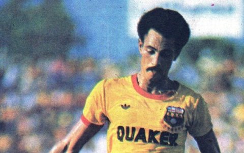 Alcides de Oliveira, cuando jugaba en Barcelona, club con el que conquistó 42 goles.