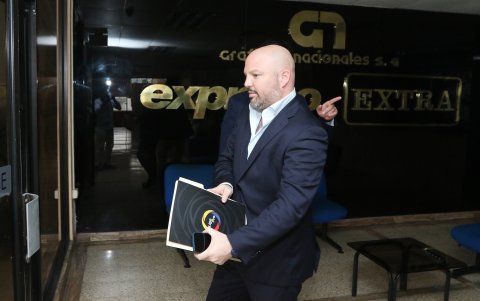 Miguel Ángel Loor, presidente de la LigaPro, en una de sus visitas a Diario EXPRESO.