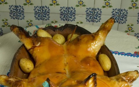 Cochinillo asado, restaurante Botín.