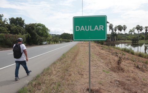 Esta es la zona de la vía de acceso a Daular. El Municipio ha invertido millones en los alrededores.