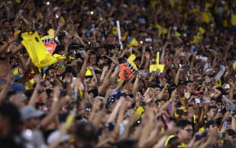 Los aficionados tuvieron su premio con el gol del empate ante Argentina.