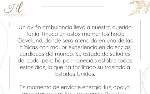 La familia anunció el traslado en un comunicado
