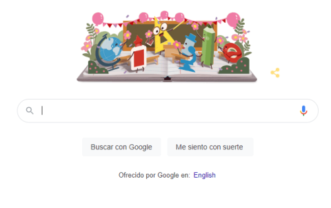 El 'doodle' se muestra en Ecuador en la página de inicio del buscador