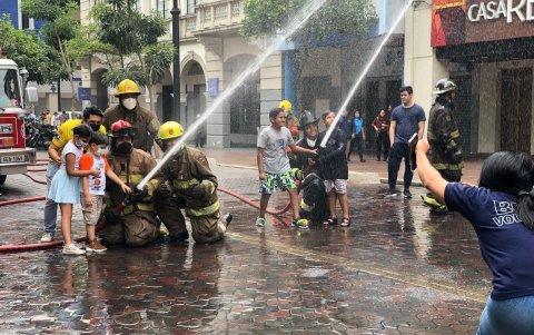 Hecho. Los niños también participaron de las actividades en la avenida.