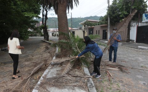 Movilidad. La comunidad anhela que sea recuperado el malecón, en la calle Séptima, y se convierta en un punto de encuentro del vecindario. Allí los adoquines están desnivelados.