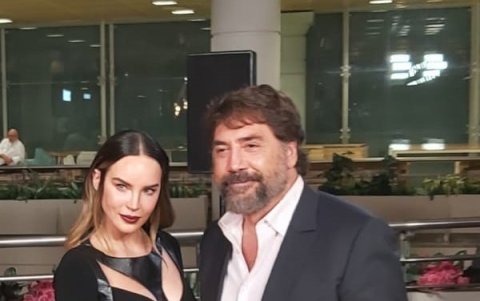 Belinda con Javier Bardem.