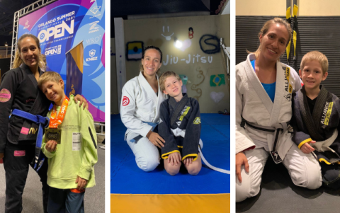 Nicole y su hijo Novak.