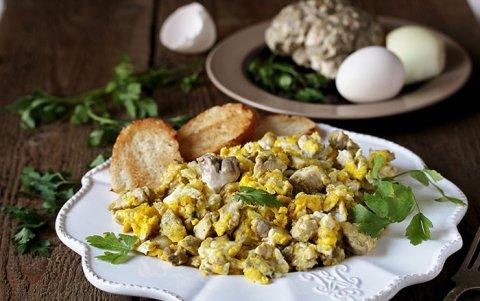 Tortilla de sesos de vaca.