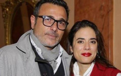 Con su esposo, Mariano.