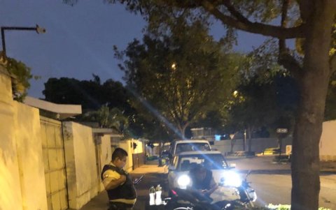 Foto de los policías de la UPC ayer 12 de mayo por la noche