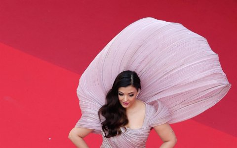Aishwarya Rai Bachchan en la alfombra roja.