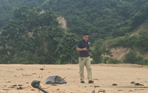 Uno de los drones que halló la Policía en lugar de explosiones.