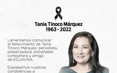 Ecuavisa lamenta la partida de su colaboradora.