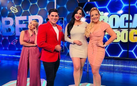 Silvana Torres, Emilio Pinargote, Lissette Cedeño y Cynthia Naveda de 'De boca en boca'.