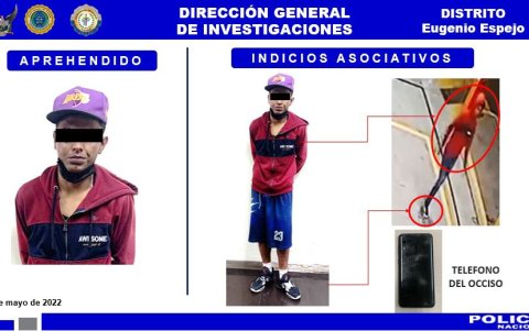 Sospechoso. El posible autor del crimen es un extranjero de 20 años a quien se le encontraron las pertenencias de la víctima.