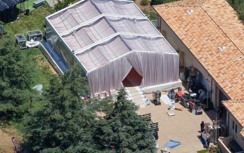 La recepción tuvo lugar en las afueras de Los Ángeles.