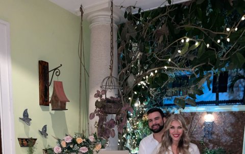 La pareja cuando se comprometió en noviembre del año pasado.