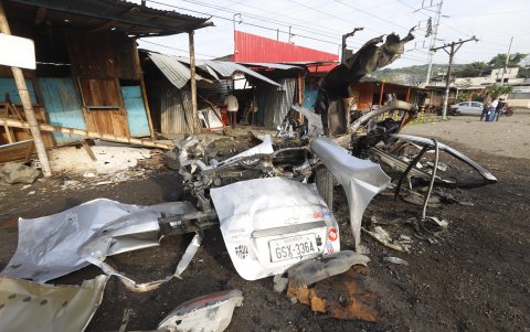 Una cámara de vigilancia de la Penitenciaría registró la explosión del 25 de abril de 2022.