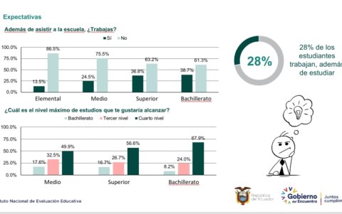 Uno de los aspectos que más preocupación debe causar a las autoridades es el aporcentaje de estudiantes que dice trabajar.