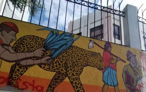 Quito. Los mensajes critican a la dirigencia indígena.