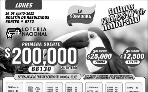 _BOLETIN LOTTITO 2739 Lunes  20 DE JUNIO 2022