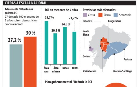 Números. Las cifras de la desnutrición crónica infantil a escala nacional.