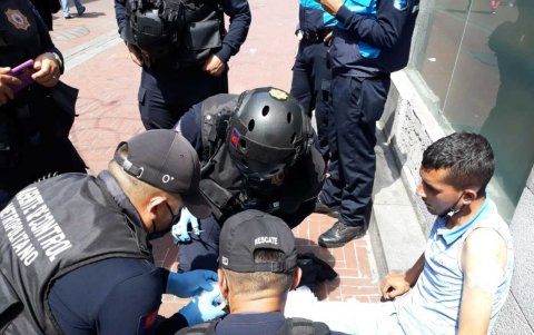 Recuento. El comerciante venezolano implicado fue atendido por paramédicos del Municipio