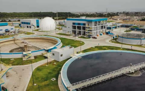 Foto aérea de la obra que apunta a beneficiar a 1'100.000 habitantes.