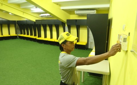 El camerino visitante también ha sido remodelado.