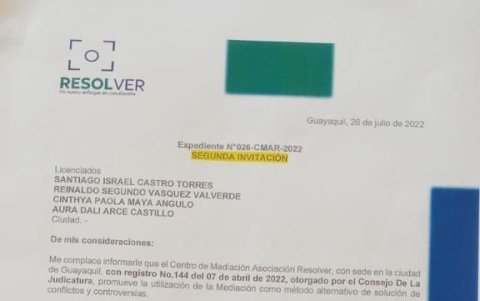 La invitación a la audiencia.