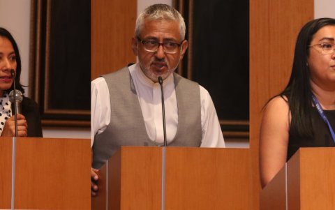 Rosa Torres, Rubén Montoya y Nubia Bravo.