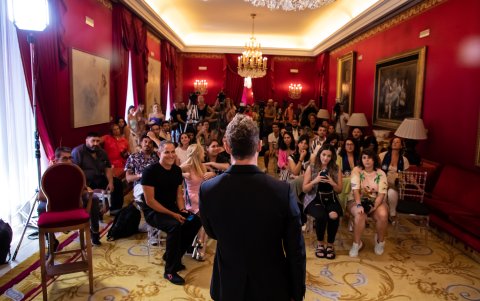 Rueda de prensa en Madrid.