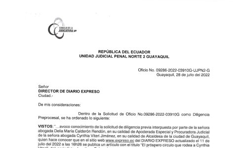 Notificación judicial.