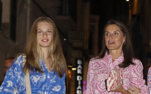 Junto a su hija, Sofía.