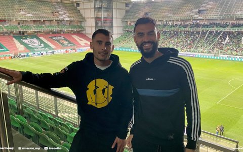 Emmanuel Martínez (i) y Gonzalo Mastriani ya se unieron al América Mineiro, elenco al que pasaron tras dejar Barcelona.