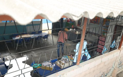 En las instalaciones del plantel, ubicado en Mapasingue Oeste no están acudiendo los estudiantes.