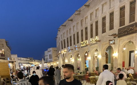 Mercado. El Souq Waqif, lugar de gran movimiento comercial.