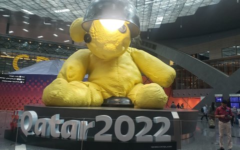 A meses del Mundial, no existe mucho ambiente en Qatar. EXPRESO solo encontró una mascota.