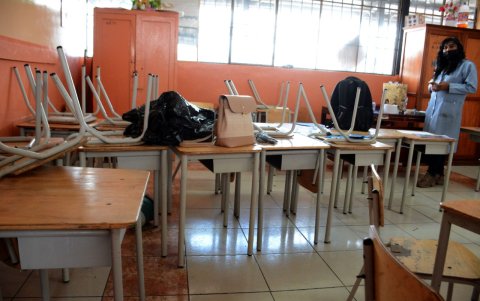 Una escuela del Centro Histórico se prepara para el regreso de los estudiantes a clases.