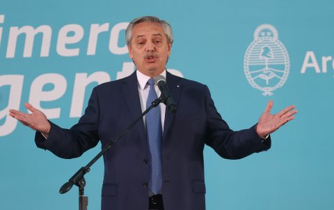 Foto de archivo del presidente de Argentina, Alberto Fernández.