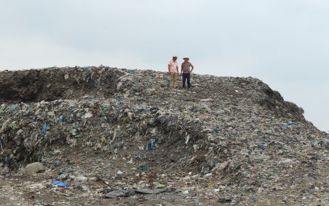 Este es el botadero donde se despositaban los desechos desde hace más de diez años en el cantón guayasense.