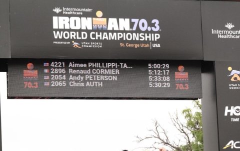 Feliz de haber llegado a la  meta.