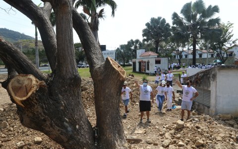 Según los residentes, se ha destruido y talado árboles en su área verde, donde además había una laguna artificial.